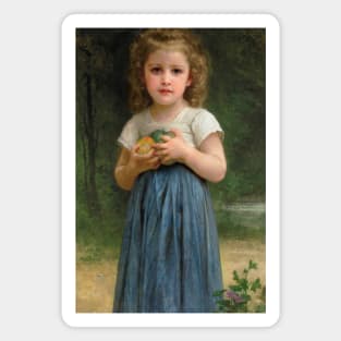 Petite Fille Tenant des Pommes Dans les Mains by William-Adolphe Bouguereau Magnet